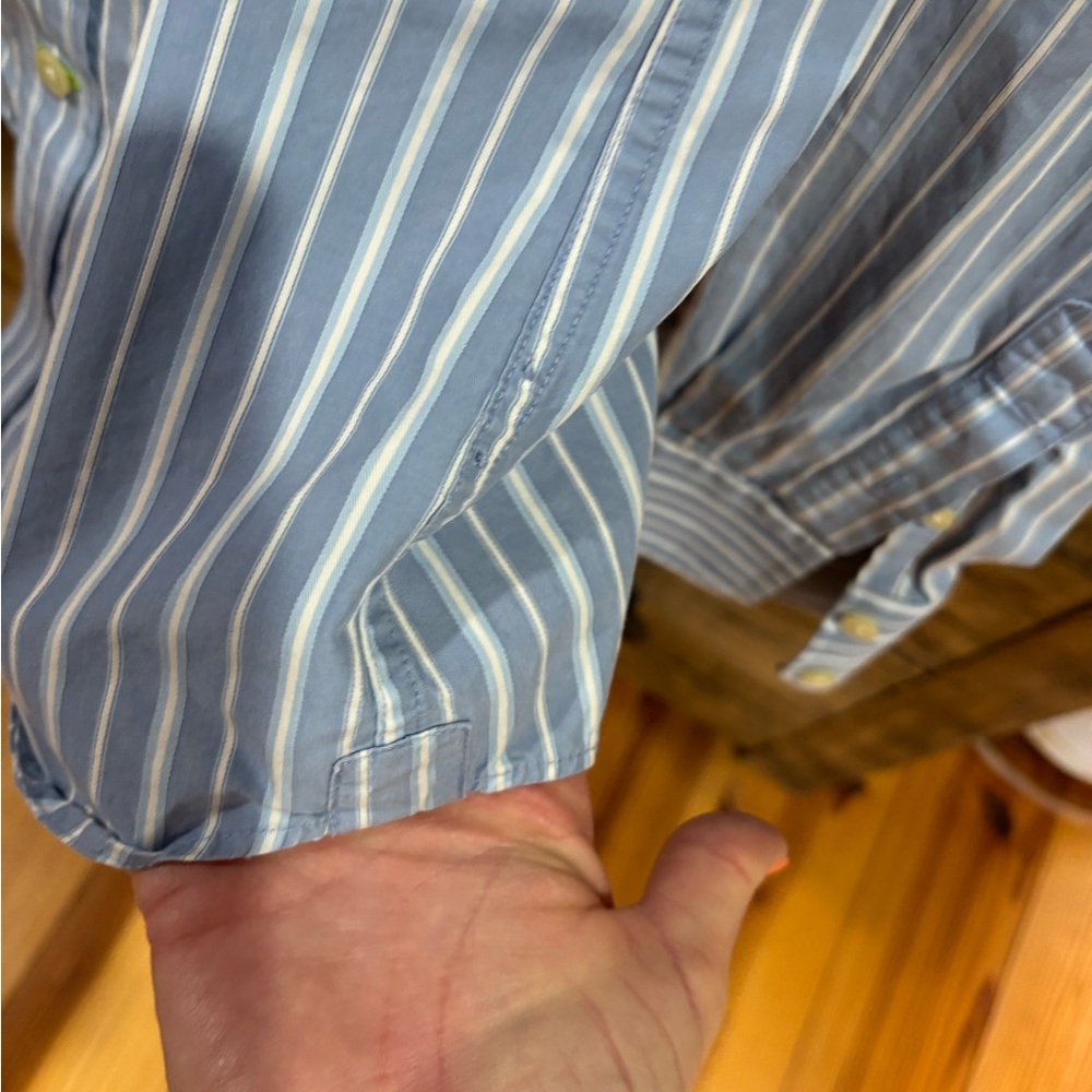 Abercrombie & Fitch Blue‎ Striped Men's Shirt - Picture 6 of 8